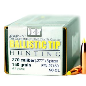 Nosler Cal 270 Ballistic Tip Hunting Projectile x 50